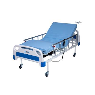 AZKA DE04 Dual Motorlu Alümi̇nyum Korkuluklu Ekonomi̇k Hasta Karyolası - 1