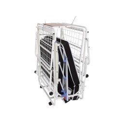 AZKA DF01 Dual Motorlu Alümi̇nyum Korkuluklu Katlanabi̇li̇r Hasta - 7