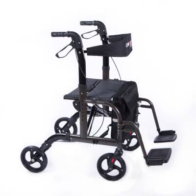 Comfort Plus DM-9124 Lüx Ayak Pedallı Alüminyum Rolatör (Hem Rolatör Hem Tekerlekli Sandalye) - 1