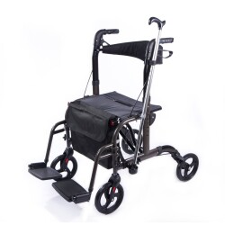 Comfort Plus DM-9124 Lüx Ayak Pedallı Alüminyum Rolatör (Hem Rolatör Hem Tekerlekli Sandalye) - 3