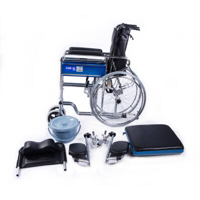 Comfort Plus DY02609GC Sırtı Yatar Ayak Kalkar Tuvalet Özellikli Tekerlekli Sandalye - 8