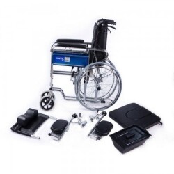 Comfort Plus KY608GC Sırtı Yatar Ayak Kalkar Tuvalet Özellikli Tekerlekli Sandalye - 4