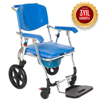 Römer R402 Mavi Tekerlekli Banyo Tuvalet Sandalyesi - 1
