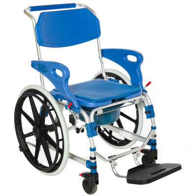Römer R403 Mavi Büyük Tekerlekli Banyo Tuvalet Sandalyesi - 1
