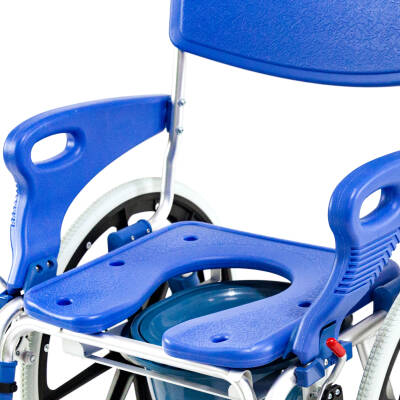 Römer R403 Mavi Büyük Tekerlekli Banyo Tuvalet Sandalyesi - 4